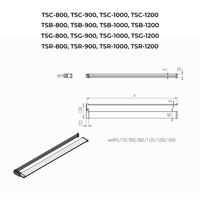 Rochelle || Rose Gold zuhanypolc és törölközőtartó zuhanyfalhoz,  140 cm