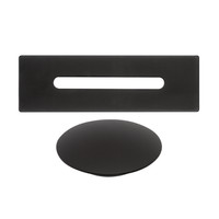 Acél || túlfolyó- és lefolyó takaró szett szabadon álló kádhoz, black