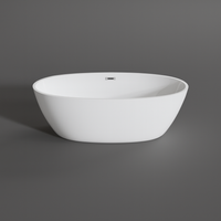 OVAL || szabadon álló fürdőkád, fehér, 180x80x58 cm