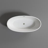 OVAL || szabadon álló fürdőkád, fehér, 180x80x58 cm