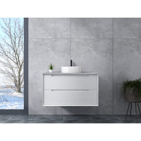 Genova || White fürdőszoba szekrény mosdóval 60 cm
