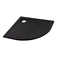 Cagliari || Black 80x80x2,6 cm íves, SMC zuhanytálca szifonnal