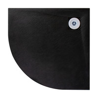 Cagliari || Black 80x80x2,6 cm íves, SMC zuhanytálca szifonnal