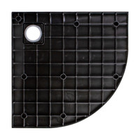 Cagliari || Black 80x80x2,6 cm íves, SMC zuhanytálca szifonnal