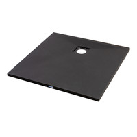 Cagliari || Black 80x80x2,6 cm szögletes, SMC zuhanytálca szifonnal