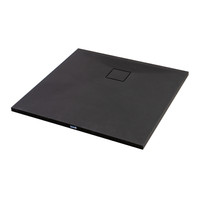 Cagliari || Black 80x80x2,6 cm szögletes, SMC zuhanytálca szifonnal
