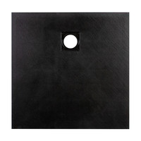 Cagliari || Black 80x80x2,6 cm szögletes, SMC zuhanytálca szifonnal