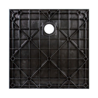 Cagliari || Black 80x80x2,6 cm szögletes, SMC zuhanytálca szifonnal