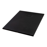 Cagliari || Black 80x100x2,6 cm szögletes, SMC zuhanytálca szifonnal