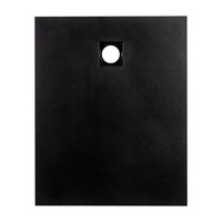 Cagliari || Black 80x100x2,6 cm szögletes, SMC zuhanytálca szifonnal