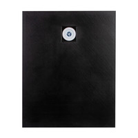 Cagliari || Black 80x100x2,6 cm szögletes, SMC zuhanytálca szifonnal