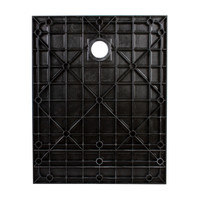 Cagliari || Black 80x100x2,6 cm szögletes, SMC zuhanytálca szifonnal