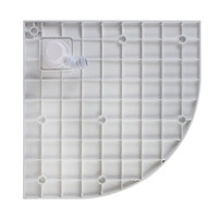 Cagliari || White 80x80x2,6 cm íves, SMC zuhanytálca szifonnal