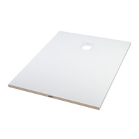Cagliari || White 80x100x2,6 cm szögletes, SMC zuhanytálca szifonnal