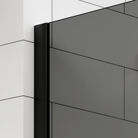 Walk-in || Black zuhanyfal, füstüveggel 80, 200cm, 8mm, NANO