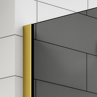 Walk-in || Gold zuhanyfal, füstüveggel 80, 200cm, 8mm, NANO