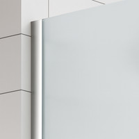 Walk-in || Chrome zuhanyfal, savmart, matt üveggel 130, 200cm, 8mm, NANO