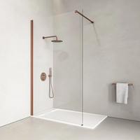 Walk-in || Rose Gold zuhanyfal 100, 200cm, 8mm, NANO
