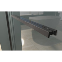 Firenze || zuhanykabin Black 6mm 70 cm, NANO