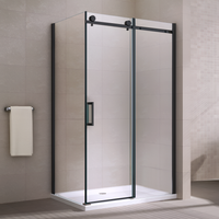 Milano || Duo Black zuhanykabin 100x100, 195cm, 8mm, NANO