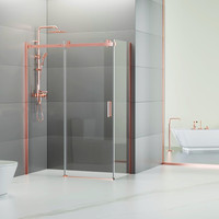 Milano || Duo Rose Gold zuhanykabin 80x120, 195cm, 8mm, NANO
