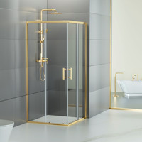 Motril || Gold zuhanykabin 80x80 190cm, 6mm, NANO