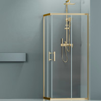 Motril || Gold zuhanykabin 80x80 190cm, 6mm, NANO