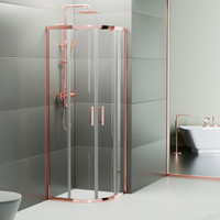 Murcia || Rose Gold íves zuhanykabin 80x80, 190cm, 6mm, NANO
