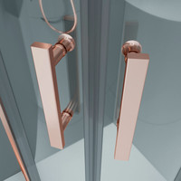Murcia || Rose Gold íves zuhanykabin 80x80, 190cm, 6mm, NANO