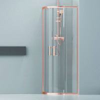 Murcia || Rose Gold íves zuhanykabin 80x80, 190cm, 6mm, NANO