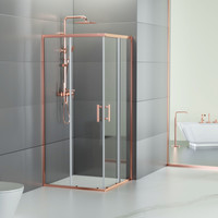 Motril || Rose Gold zuhanykabin 90x90, 190cm, 6mm, NANO