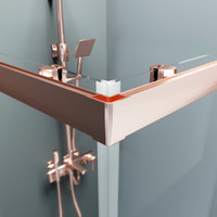 Motril || Rose Gold zuhanykabin 90x90, 190cm, 6mm, NANO