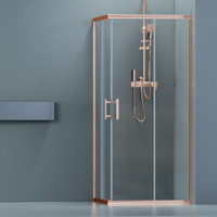 Motril || Rose Gold zuhanykabin 90x90, 190cm, 6mm, NANO