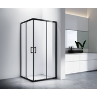 Motril || Black zuhanykabin 80x80m 190cm, 6mm,, NANO