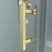 Rubio || Gold zuhanykabin 100x100, 195cm, 6mm, NANO
