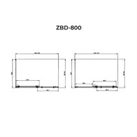 Milano || Duo zuhanykabin 80x120, 195cm, 8mm, NANO