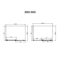 Milano || Duo zuhanykabin 90x120, 195cm, 8mm, NANO