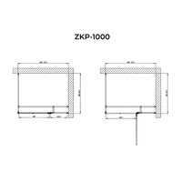 Pilas || zuhanykabin 80x100, 195cm, 6mm, NANO