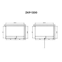 Pilas || zuhanykabin 80x120, 195cm, 6mm, NANO