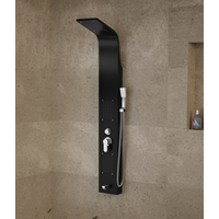 Merin || Black zuhanypanel, rozsdamentes acél