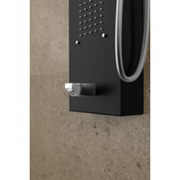 Merin || Black zuhanypanel, rozsdamentes acél