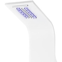 Verona || White termosztátos zuhanypanel, rozsdamentes acél, LED