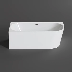 CORNER || félszabadon álló fürdőkád, sarokba, balos, fehér, 150x75x58 cm