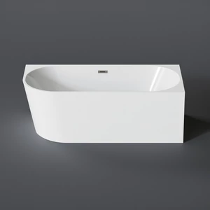 CORNER félszabadon álló fürdőkád, sarokba, jobbos, fehér, 150x75x58 cm