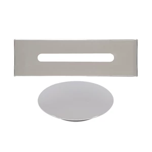 Acél túlfolyó- és lefolyó takaró szett szabadon álló kádhoz, silver