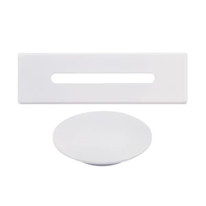 Acél || túlfolyó- és lefolyó takaró szett szabadon álló kádhoz, white