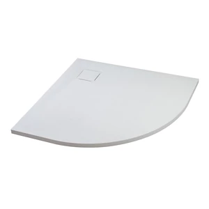 Cagliari || White 80x80x2,6 cm íves, SMC zuhanytálca szifonnal