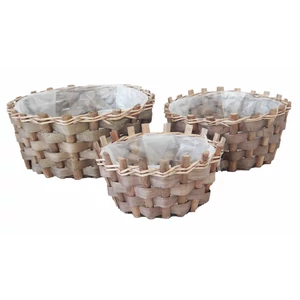 FONOTT KASPÓ SZETT MŰANYAG BÉLÉSSEL, 3 DARABOS, FŰZÖTT, BARNA