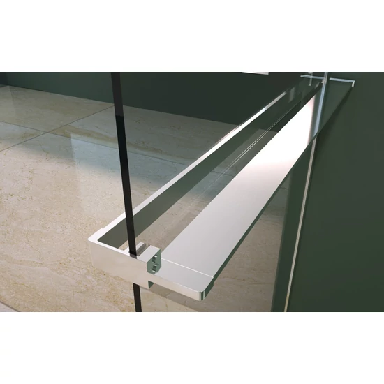 Rochelle || Chrome zuhanypolc és törölközőtartó zuhanyfalhoz, 140 cm