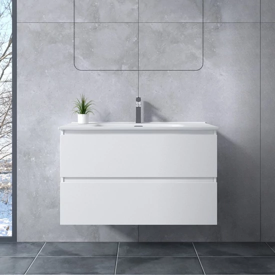 Catania || White fürdőszoba szekrény mosdóval 60cm
